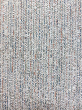 Load image into Gallery viewer, Designer Heavy Duty Water &amp; Stain Resistant Cream Coral Blue Linen Blend Tweed Upholstery Fabric WHS 4231