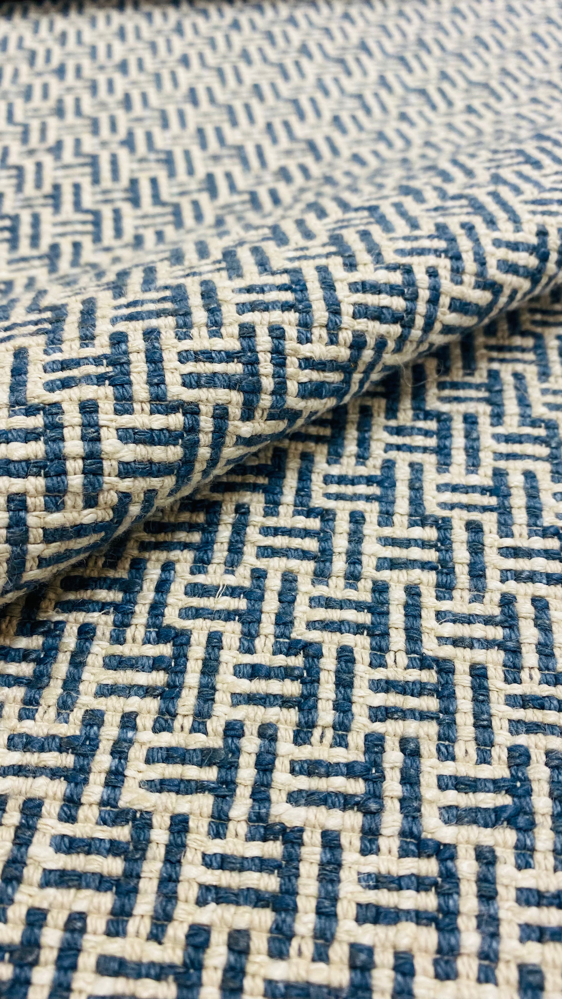 French Blue Belgian outlet Linen Upholstery Drapery Fabric STA1328