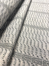 Load image into Gallery viewer, 2.5 Yard Susan Connor Pilar Blue Overprint Navy Belgian Linen Water &amp; Stain Resistant Upholstery Drapery Fabric WHS 3420
