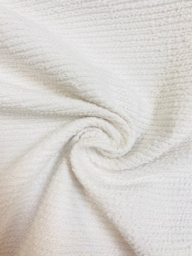Designer Terry White Indoor Outdoor Water & Stain Resistant Upholstery Fabric WHS 3900