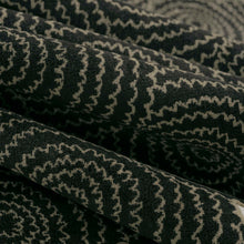 Load image into Gallery viewer, Abstract Geometric Black Beige Retro Medallion Velvet Upholstery Fabric FB