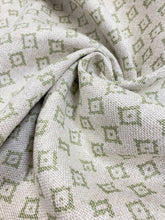 Load image into Gallery viewer, Peter Dunham Kumbh Celadon Natural Green Beige Linen Geometric Upholstery Drapery Fabric WHS 3527