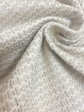 Load image into Gallery viewer, Designer MCM Mid Century Modern Beige Cream Tweed Water &amp; Stain Resistant Upholstery Fabric