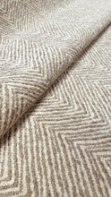 Load image into Gallery viewer, Designer Taupe Beige Herringbone Chenille Upholstery Fabric WHS 3156