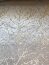 Load image into Gallery viewer, 54" Wide Albero Leaves Ivory Cream Beige Drapery  Fabric Woodland Damask Pattern Abstract Brocade IL7