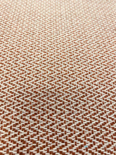 Load image into Gallery viewer, Sien + Co. Sierra Sunbrella Tweed Dusty Rose Copper Brown Grey MCM Herringbone Water Resistant Upholstery Fabric WHS 3073