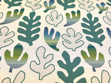 Load image into Gallery viewer, Brentano Still Life Ferns Sunbrella Outdoor Teal Green Blue Beige Botanical Upholstery Drapery Fabric