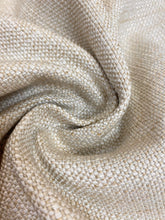 Load image into Gallery viewer, Designer Water &amp; Stain Resistant MCM Mid Century Modern Beige Cream Tweed Upholstery Fabric WHS 3973