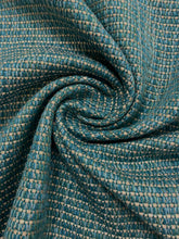 Load image into Gallery viewer, Kravet Design 35123-35 Crypton Teal Taupe MCM Mid Century Modern Tweed Water &amp; Stain Resistant Upholstery Fabric WHS 3959