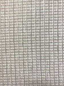 Designer Water & Stain Resistant Taupe Grey Cream MCM Mid Century Modern Chenille Upholstery Fabric WHS 4083