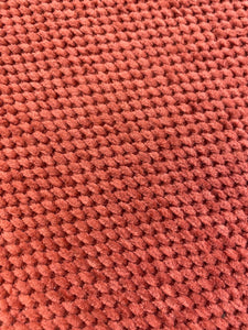 Designer Water & Stain Resistant Rusty Red Chenille MCM Mid Century Modern Upholstery Fabric WHS 3781