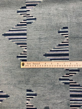Load image into Gallery viewer, Kelly Wreastler Arcade Jade Reversible Green Teal Navy Blue Purple Abstract Chenille Upholstery Fabric STA 3134