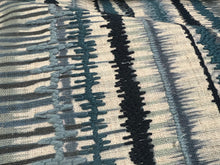 Load image into Gallery viewer, Lee Jofa Gp &amp; J Baker Toledo Navy French Blue Greige Embroidered Abstract Ikat Upholstery Drapery Fabric