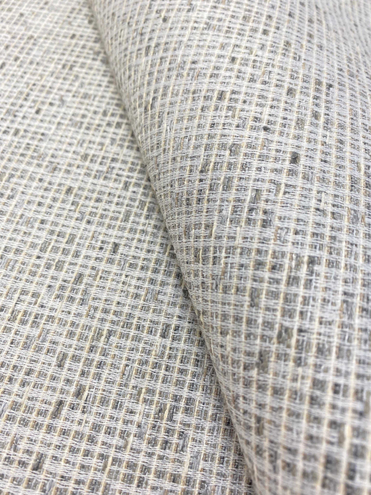 Designer Grey MCM Mid Century Modern Tweed Upholstery sale Fabric WHS1195