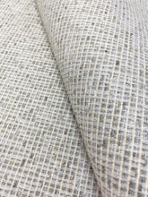 Load image into Gallery viewer, Designer Grey Cream Woven Water Stain Resistant MCM Mid Century Modern Tweed Upholstery Fabric WHS 3754
