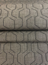 Load image into Gallery viewer, Sunbrella Adaptation Stone Grey Geometric Water &amp; Stain Resistant Indoor Outdoor Upholstery Fabric WHS 3942