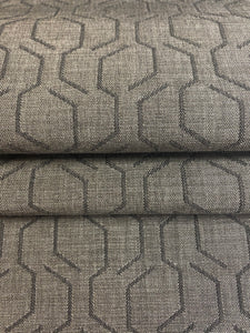 Sunbrella Adaptation Stone Grey Geometric Water & Stain Resistant Indoor Outdoor Upholstery Fabric WHS 3942