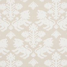 Load image into Gallery viewer, 1.83 Yard Schumacher Regalia Hand Printed Linen Fabric / Natural
