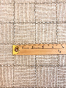 Mark Alexander Crosshatch Check Natural Linen Wool Beige Cream Upholstery Fabric STA 3730
