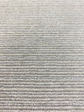 Load image into Gallery viewer, Perennials Classy White Sands Grey Stripe Indoor Outdoor Water Resistant Velvet Upholstery Fabric STA 3742