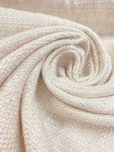 Load image into Gallery viewer, Designer Cream Woven MCM Mid Century Modern Tweed Upholstery Drapery Fabric WHS 3079