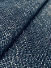 Load image into Gallery viewer, Navy Blue Chenille Water &amp; Stain Resistant Upholstery Fabric STA 3066