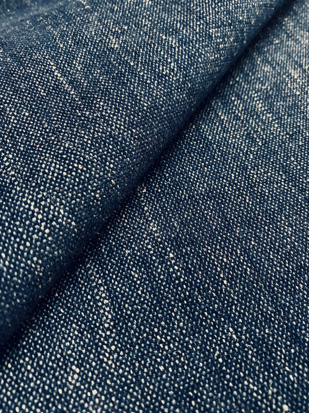 Navy Blue Chenille Water & Stain Resistant Upholstery Fabric STA 3066