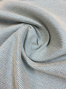 Sunbrella Heritage Water & Stain Resistant Aqua Blue Cream Tweed Upholstery Fabric WHS 3724