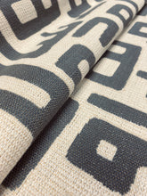 Load image into Gallery viewer, 1.8 Yard Water &amp; Stain Resistant Abstract Beige Grey Tribal Ethnic Upholstery Fabric WHS 3196