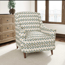 Load image into Gallery viewer, Heavy Duty Beige Teal Green Geometric Abstract Upholstery Fabric CF