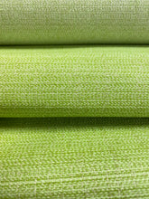 Load image into Gallery viewer, Designer Lime Green Strie Stripe Outdoor Water &amp; Stain Resistant Upholstery Drapery Fabric STA 3540