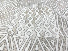 Load image into Gallery viewer, Water Stain Resistant Zarin Fabrics Aspara Beige Grey Off White Upholstery Drapery Fabric STA 3010