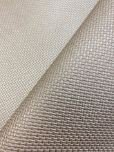 Load image into Gallery viewer, 1.5 Yard Designer Light Gold Basketweave Faux Leather Upholstery Water &amp; Stain Resistant Vinyl WHS 3330