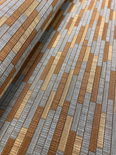 Load image into Gallery viewer, Crypton Water &amp; Stain Resistant Olive Green Seafoam Aqua MCM Mid Century Modern Geometric Upholstery Fabric WHS 3854