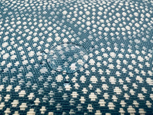 Load image into Gallery viewer, Nomi Cowry Shell Cerulean Blue Cream Performance Indoor Outdoor Abstract Geometric Upholstery Drapery Fabric