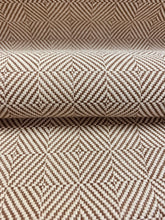 Load image into Gallery viewer, Perennials Chelsea Square Rose Tarlow Water Resistant Parchment Beige Tweed MCM Geometric Upholstery Fabric STA 3168