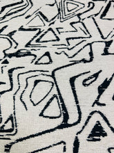 Load image into Gallery viewer, Kravet Design 34955-8 Water &amp; Stain Resistant Ivory Black Abstract Chenille Upholstery Fabric