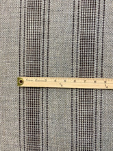 Load image into Gallery viewer, Designer Linen Flax Woven Taupe Brown Stripe Water &amp; Stain Resistant Upholstery Fabric WHS 3841