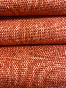 Designer MCM Mid Century Modern Burnt Orange Tweed Water & Stain Resistant Upholstery Fabric WHS 3863