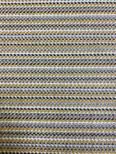 Load image into Gallery viewer, Designer Gray Yellow White Tweed MCM Stripe Upholstery Fabric
