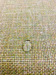 Designer Water & Stain Resistant Spring Green Taupe Beige MCM Mid Century Modern Linen Tweed Upholstery Fabric WHS 3087