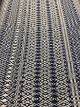 Load image into Gallery viewer, Milazzo 85 Indoor Outdoor Woven Tribal Geometric Beige Taupe Charcoal Black Water &amp; Stain Resistant Upholstery Fabric STA 3074
