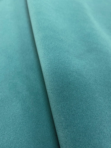 2 Yds Min Water & Stain order Resistant Peacock Teal MCM Mid Century Modern Velvet Upholstery Fabric