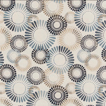 Load image into Gallery viewer, Ivory Navy Blue Mustard Geometric Abstract Upholstery Drapery Fabric CF
