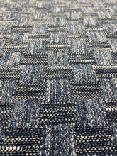 Load image into Gallery viewer, 1.3 Yard Mark Alexander Bardi Indigo Charcoal Grey Reversible MCM Mid Century Modern Water Resistant Upholstery Fabric WHS 3181
