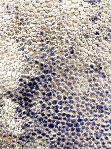1.5 Yard Kravet Design Navy Blue Small Dot Animal Pattern Velvet Upholstery Fabric WHS 3191