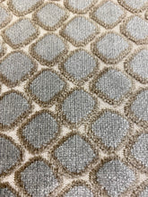 Load image into Gallery viewer, 1.9 Yard Designer Beige Grey Animal Pattern Geometric Velvet Upholstery Fabric STA 3223