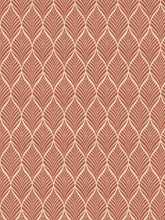 Load image into Gallery viewer, Heavy Duty Fern Medallion Rusty Red Beige Drapery Upholstery Fabric FB