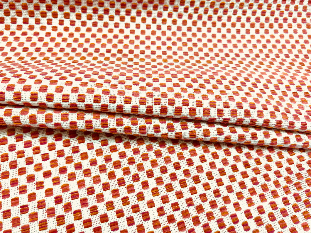 Kravet Design Horizon - 36090-7 Inside Out Indoor Outdoor Hot Pink Orange White Geometric Upholstery Fabric STA1888