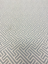 Load image into Gallery viewer, Designer Indoor Outdoor Geometric Gray Cream Maze Trellis Upholstery Fabric WHS 3062